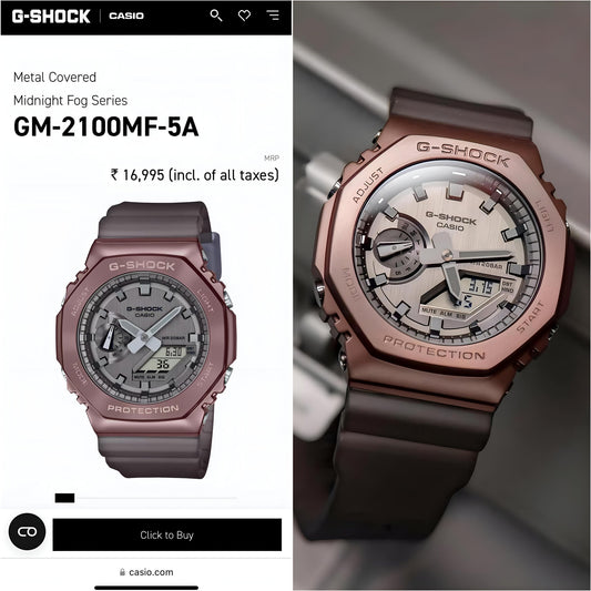 G-SHOCK GM-2100 Brown Metal Body