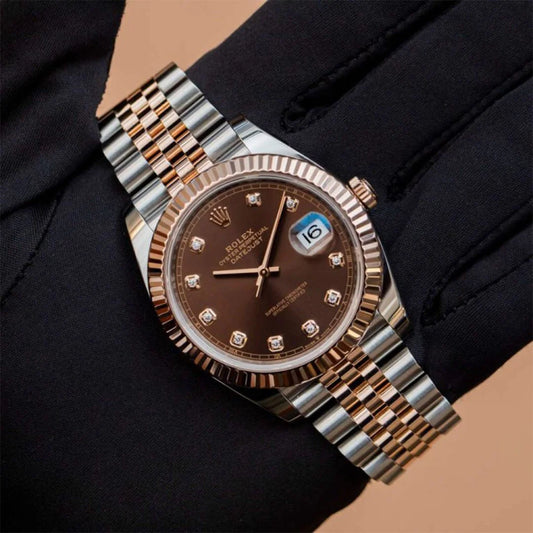 Rolex Datejust Rosegold Gold Diamond Metal Watch comInline Delivery Info