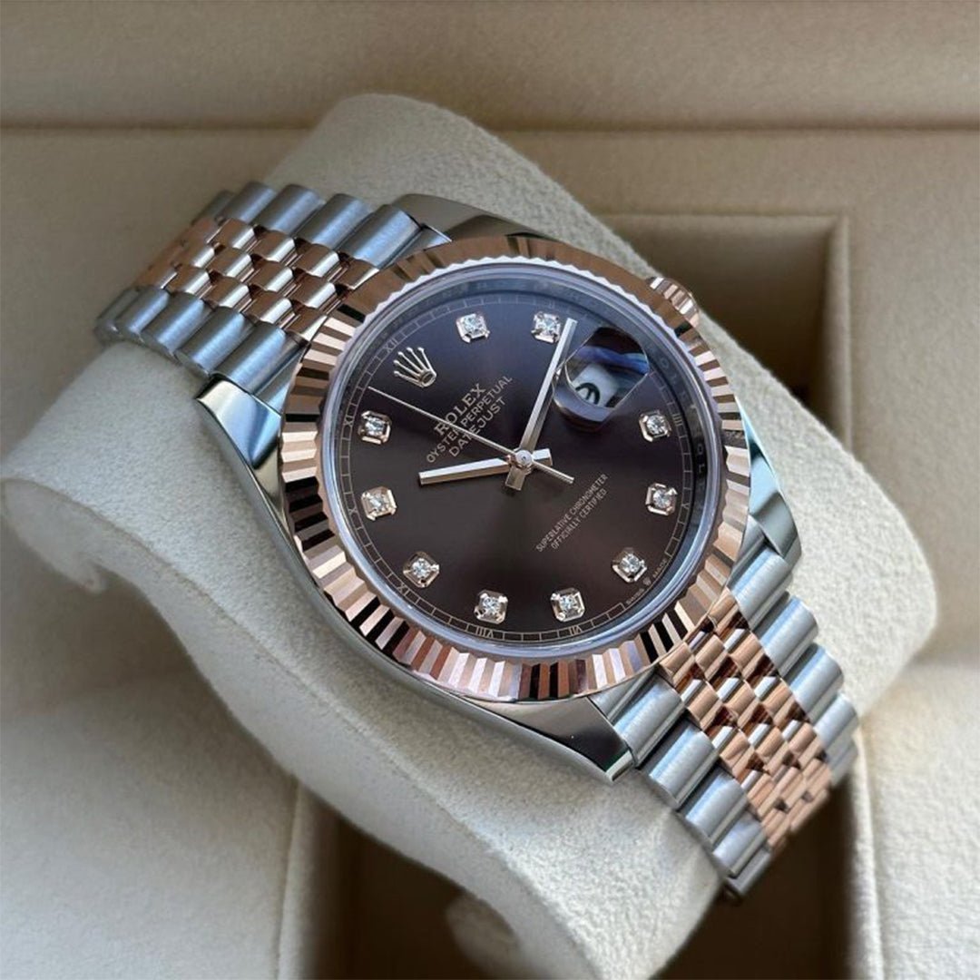 Rolex Datejust Rosegold Gold Diamond Metal Watch comInline Delivery Info