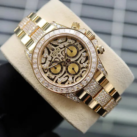 Rolex Daytona Tiger Gold Diamond Metal Watch comInline Delivery Info