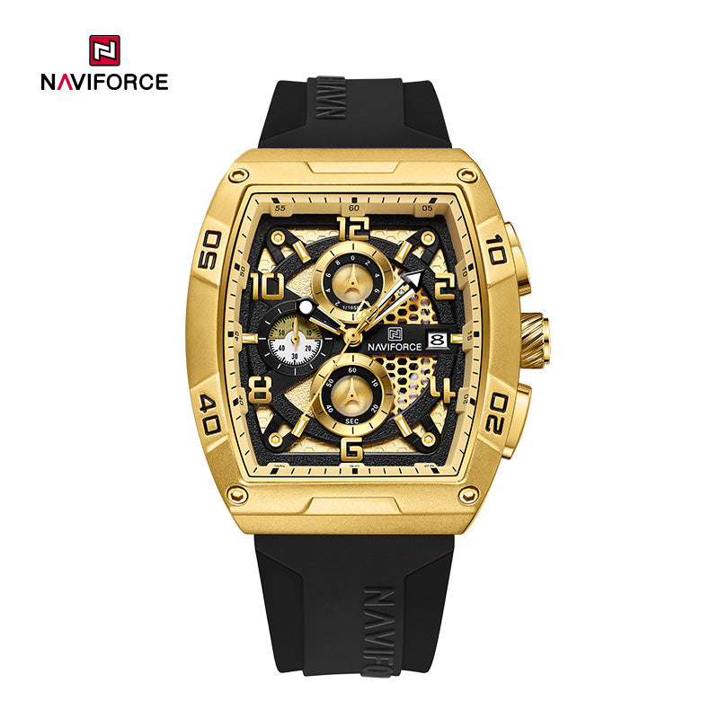 Naviforce NF8052 Luminous Hollow Dial Barrel-shaped Sports