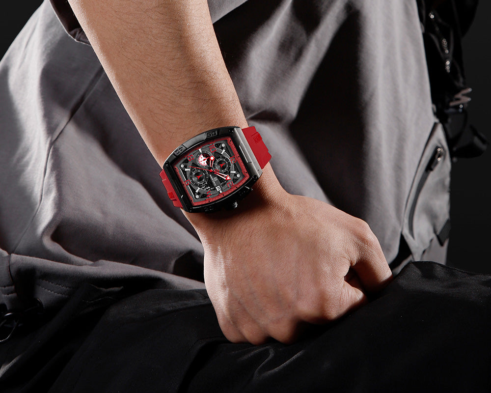 Naviforce NF8052 Luminous Hollow Dial Barrel-shaped Sports