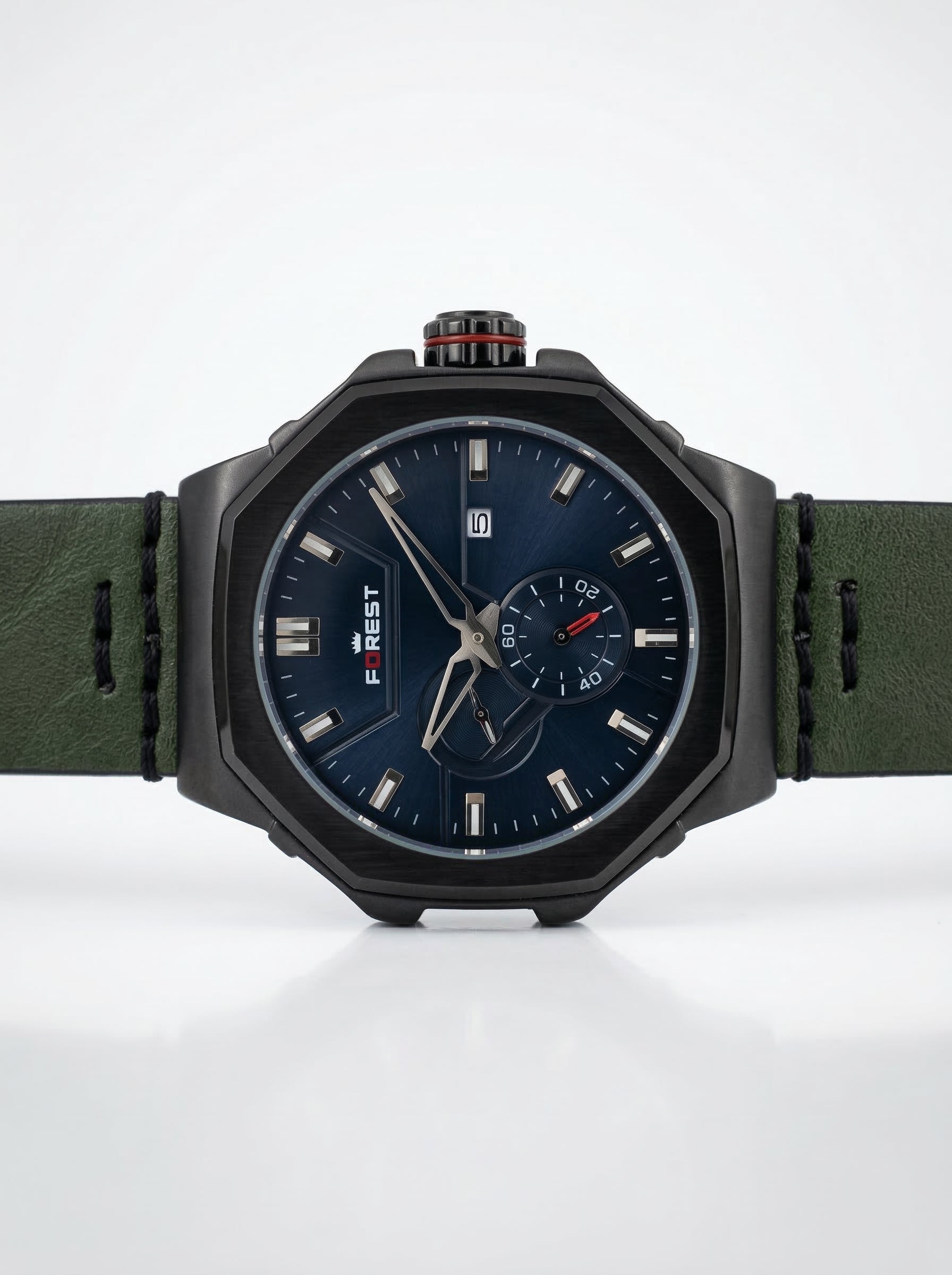 Forest Stealth Edition – Silver Dial Matte Black Watch (TWM Curated)
