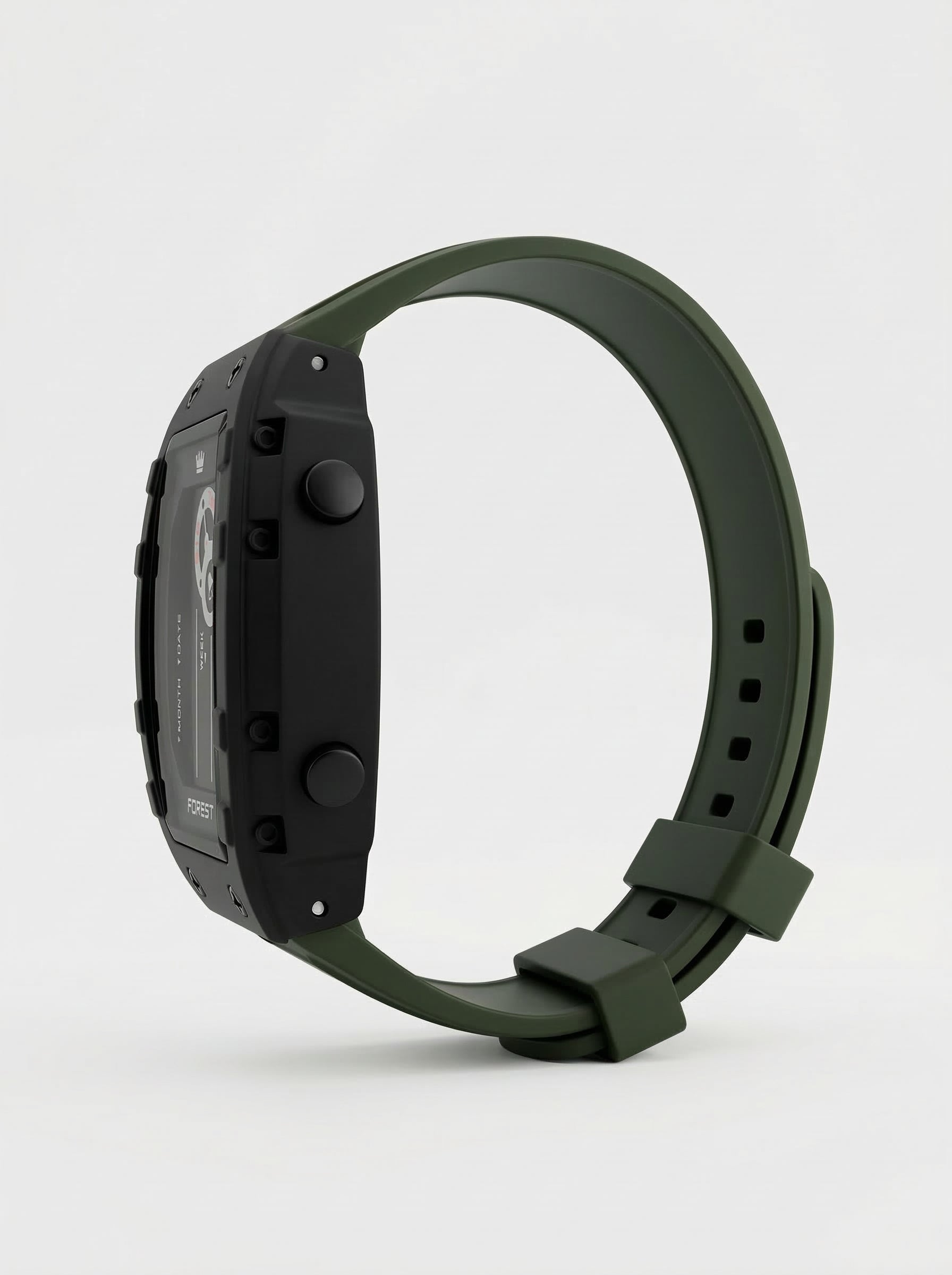 FOREST Digital Sports Watch – Green Strap | Curated by The Watch Mania
