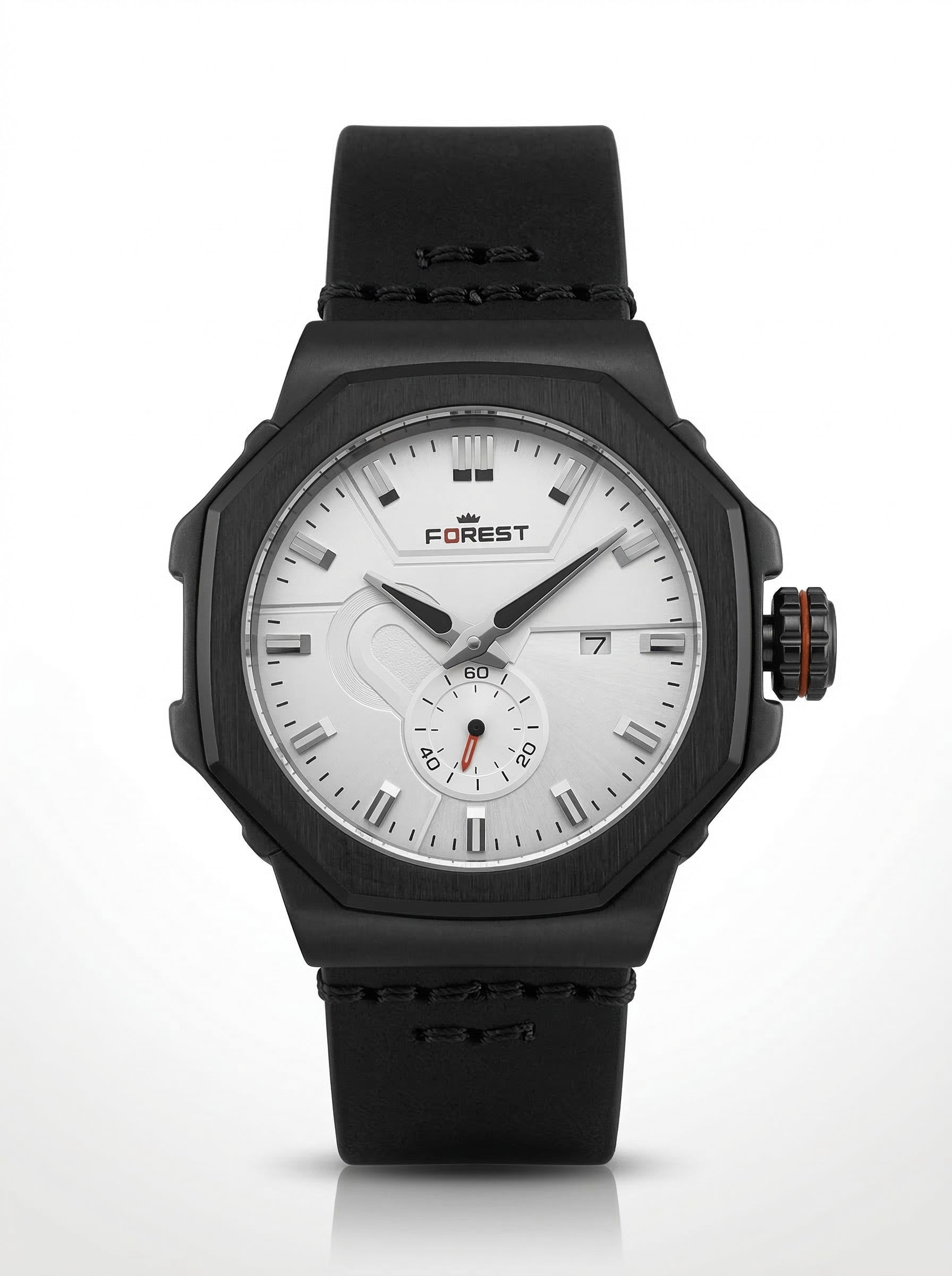 Forest Stealth Edition – Silver Dial Matte Black Watch (TWM Curated)