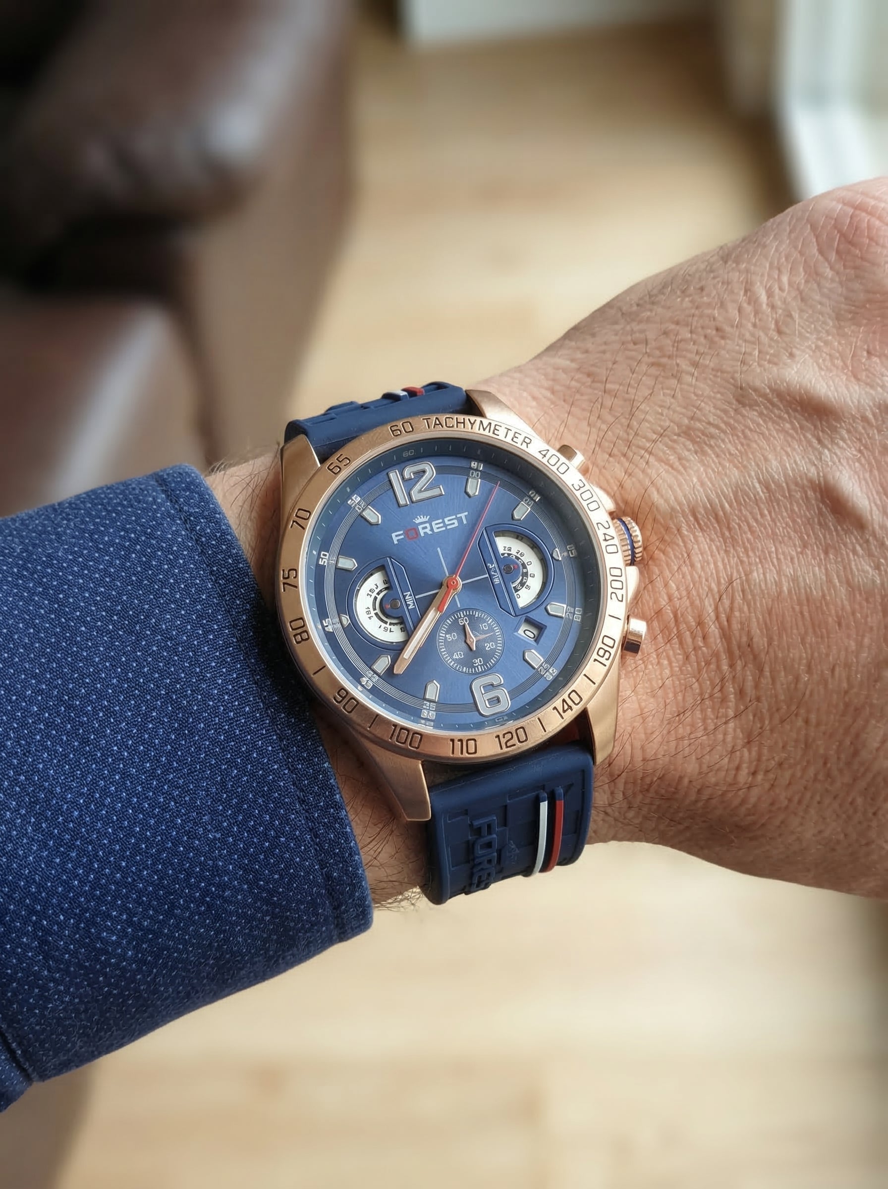 Forest Navigator Rose Gold & Navy Blue (TWM Curated)