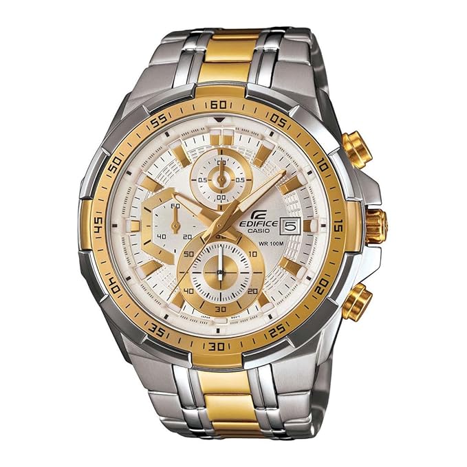 Casio Edifice EFR-539 | Silver-Gold White Dial Luxe Edition